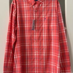 Red Plaid Casual Button Down Shirt